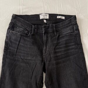 Frame Denim Women’s Black Cropped Ankle Jeans